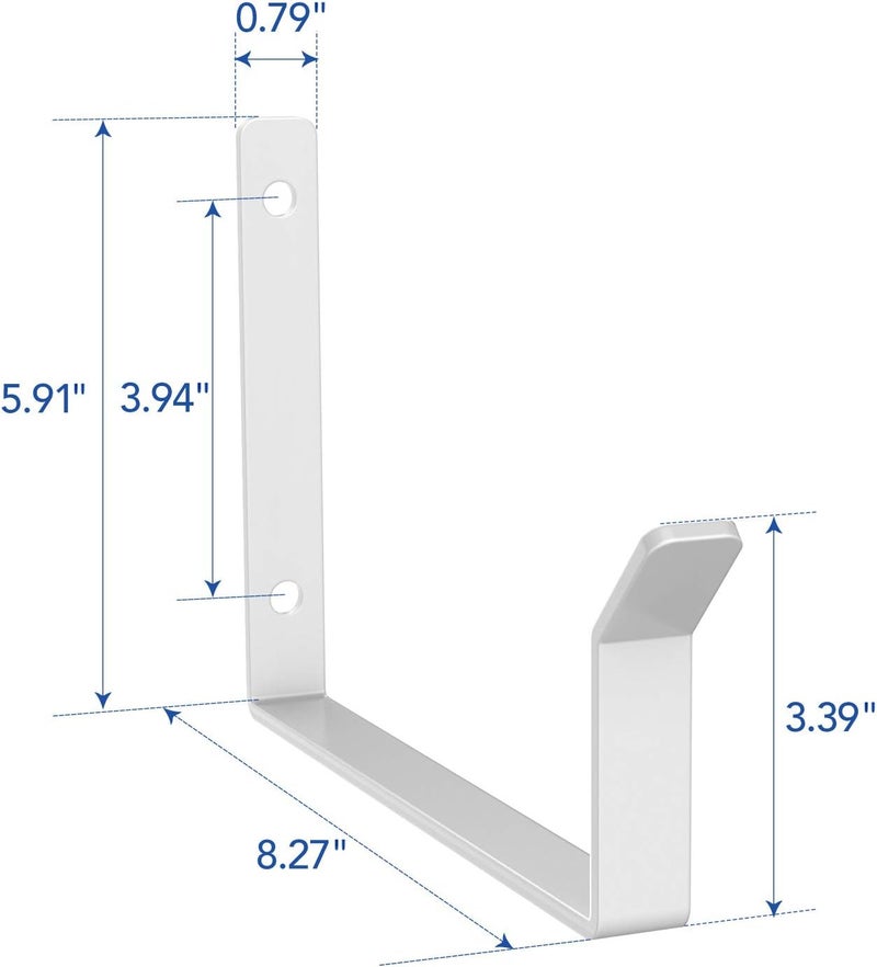 FLEXIMOUNTS 2 Pack Add On Storage Utility Hook Accessory for Garage Ceiling Rack, Max Weight Capacity up to 35lbs,White - Image 3